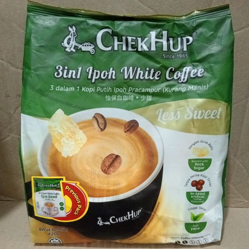 

ChekHup Less Sweet 3 In 1 Ipoh White Coffee Isi 12