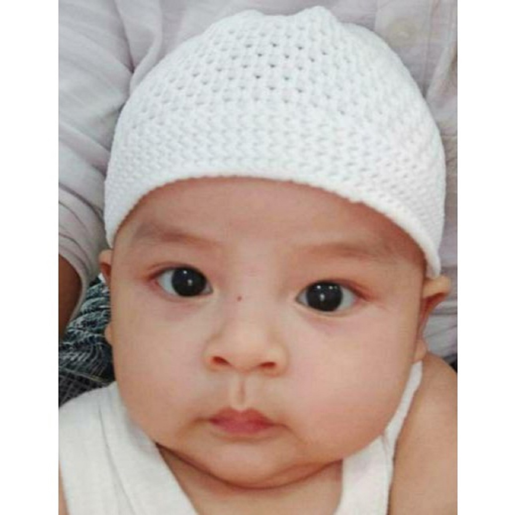 AliMaMa - PECI RAJUT ANAK POLOS - Perlengkapan Fashion Kopiah Lobe Songkok Bayi Baby Elastis Murah M