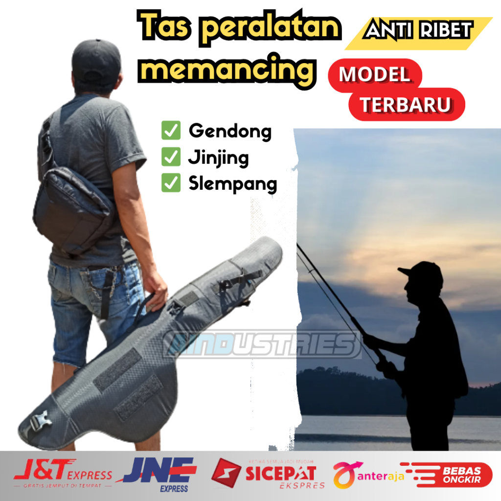 Tas Pancing Slempang Tas Alat Mancing SImpel Anti Air Multifungsi Outdoor Ransel Peralatan Memancing