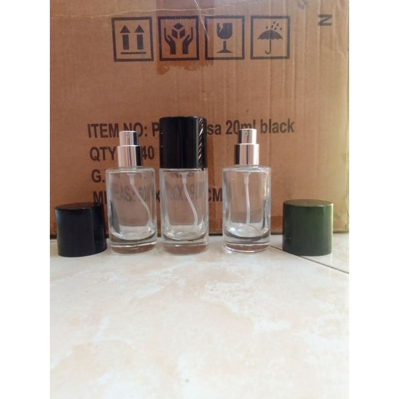 botol parfum kosong casa 20 ml hitam harga lusinan