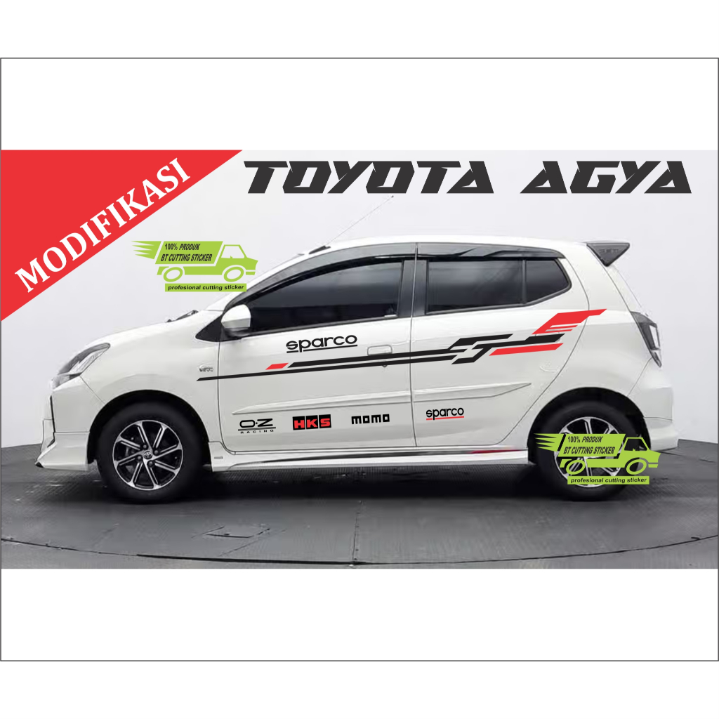 AG34 sticker toyota agya // stiker mobil agya // stiker list body agya // stiker ayla