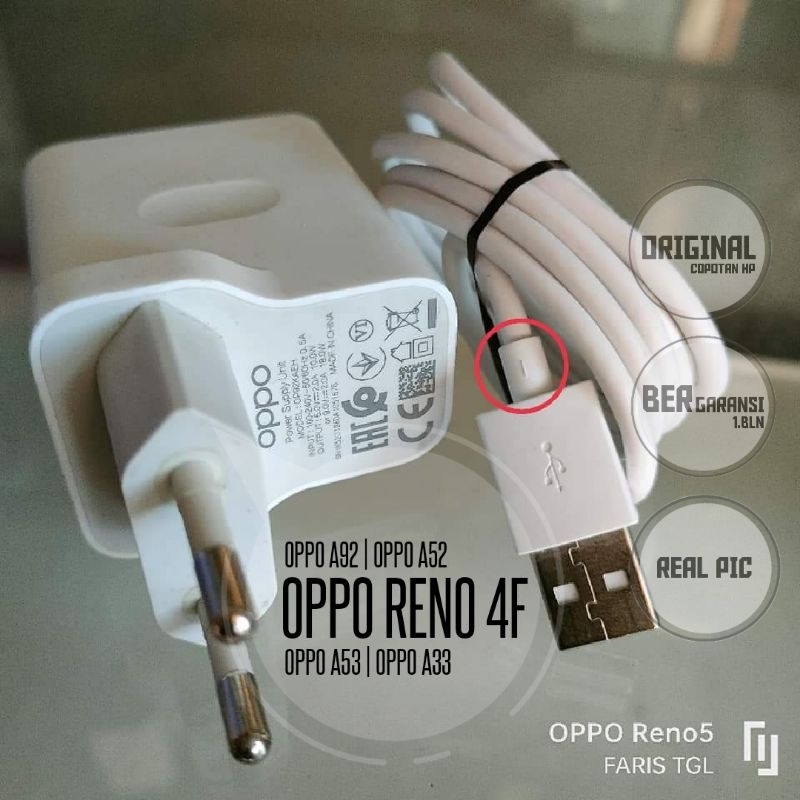 Charger Oppo A53 A52 A33 A92 Reno 4 F Original 100% Copotan Hp