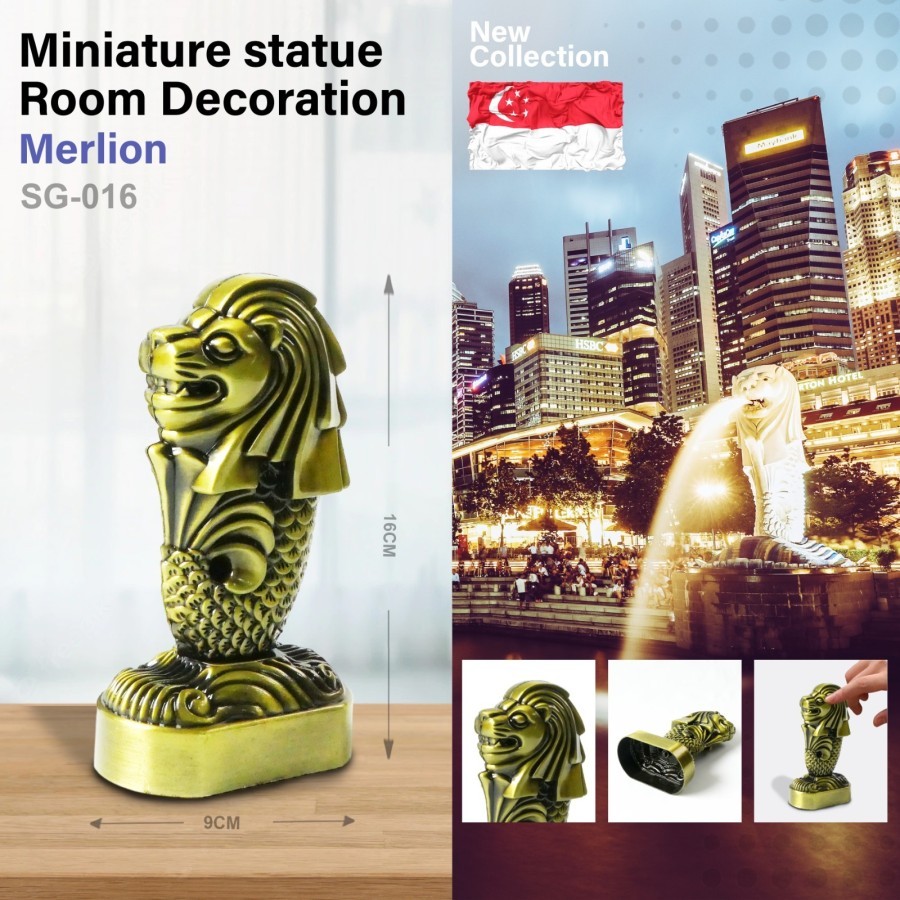 Miniatur Merlion Singapore / Pajangan Merlion Singapore