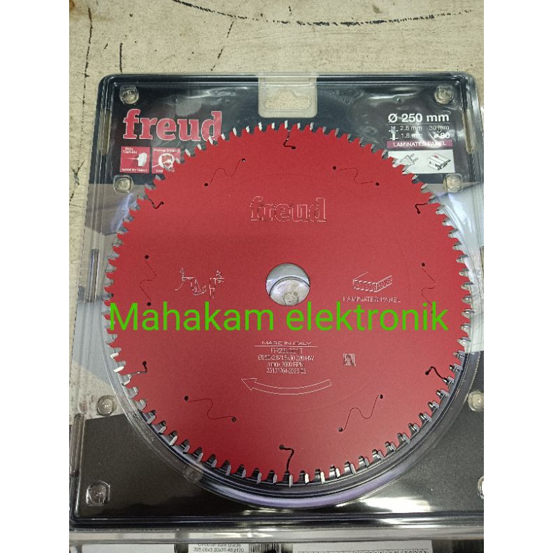 gergaji freud 10 INCH FR23L001T 250X2.8/1.8X30Z=80 LAMINATED PANEL KAYU spesifikasi : gergaji circul