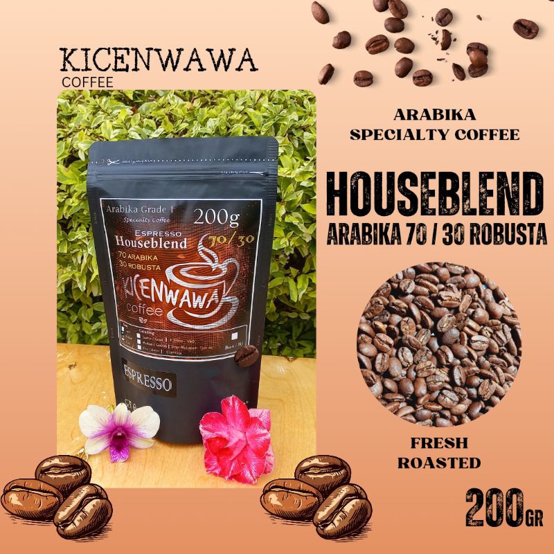 

Biji Kopi Houseblend A70 : R30 200gr / House Blend Arabika 70 : Robusta 30 / Specialty Coffee / Biji Kopi Premium