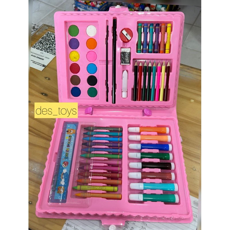 

NEW! CRAYON SET ISI 68pcs SET ALAT MELUKIN MENGGAMBAR ANAK PENSIL WARNA ANAK SET ISI