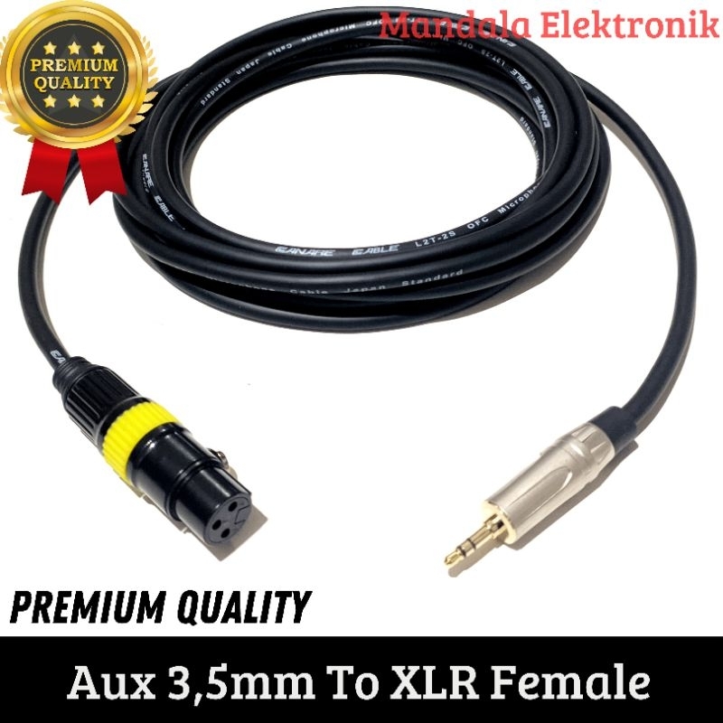 jack mini stereo aux 3.5 mm to Xlr female 3 pin 10m