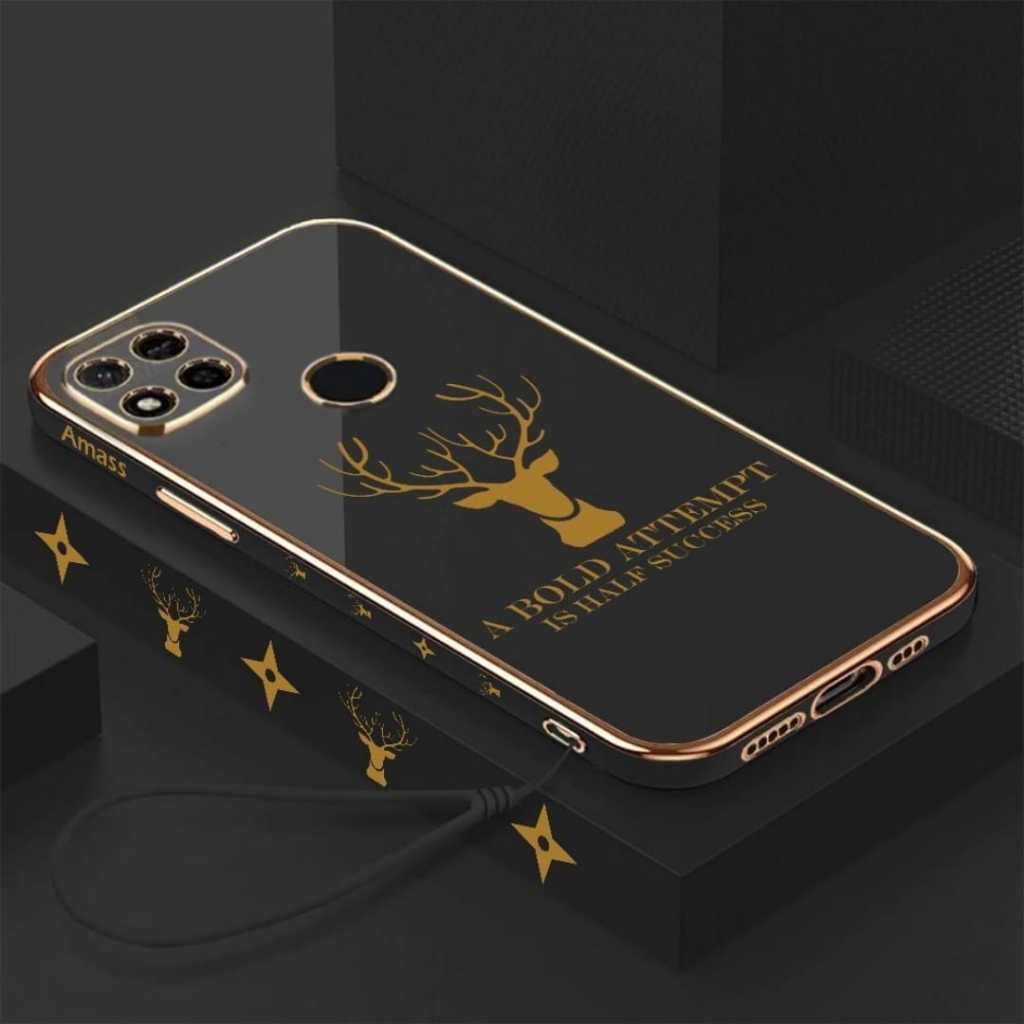 Case Xiaomi Redmi 9C / NFC / Redmi 10A Plating Lucky Deer Free Tali