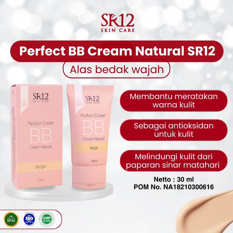 SR12 Perfect BB Cream Cream Natural / Mengandung SPF 20 / Natural Look / Aman BPOM