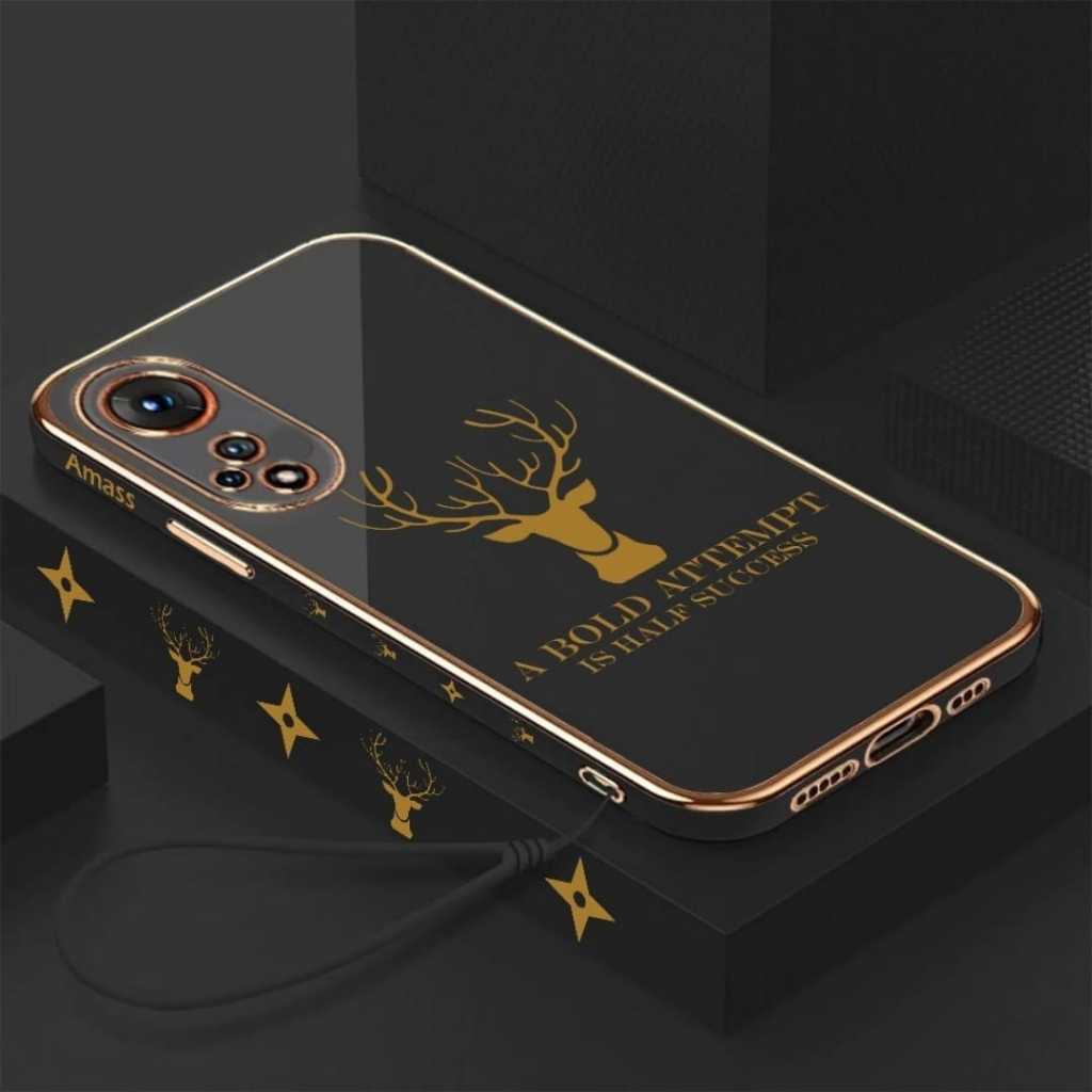 Case Oppo Reno 8 T 4G / Reno 8 T 5G 2023 Plating Lucky Deer Free Tali