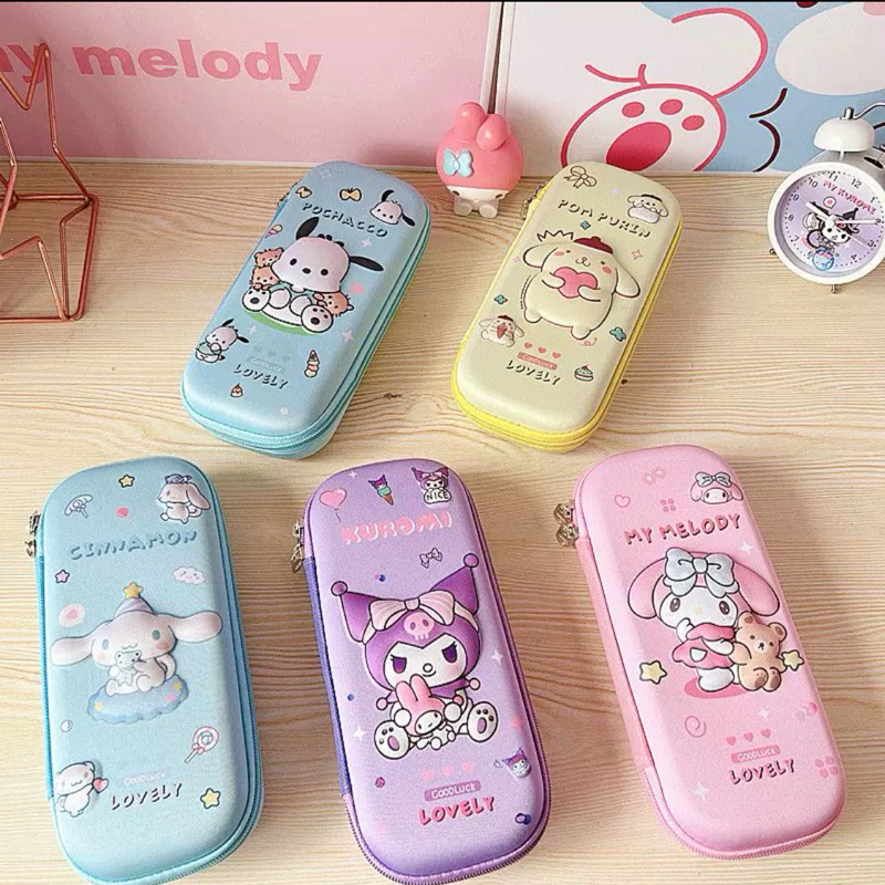 

[ BATAM ] COD RS Kotak Pensil SANRIO Anti AiR Motif Kartun Kawaii Dengan Resleting