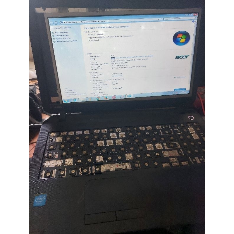 mobo toshiba c55 c55-b c55-b5202 cpu n2840 kondisi normal tested