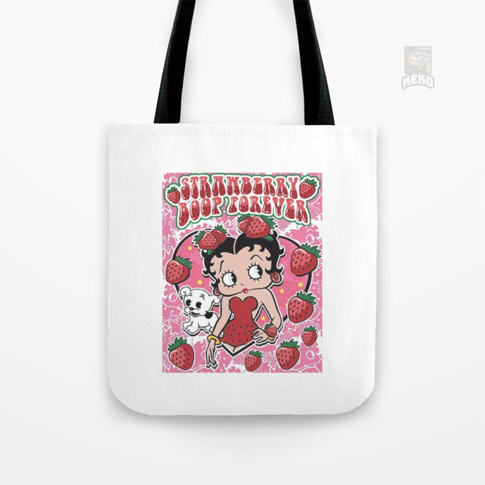 strawberry betty boop poster Betty Boop Sassy Betty Boop Throw Blanket Betty Boop Doodles Tote Bag