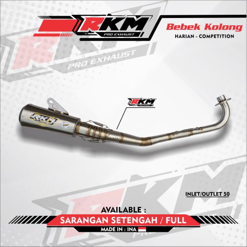 Knalpot Fullset Bebek Kolong // ORIGINAL RKM PRO EXHAUST