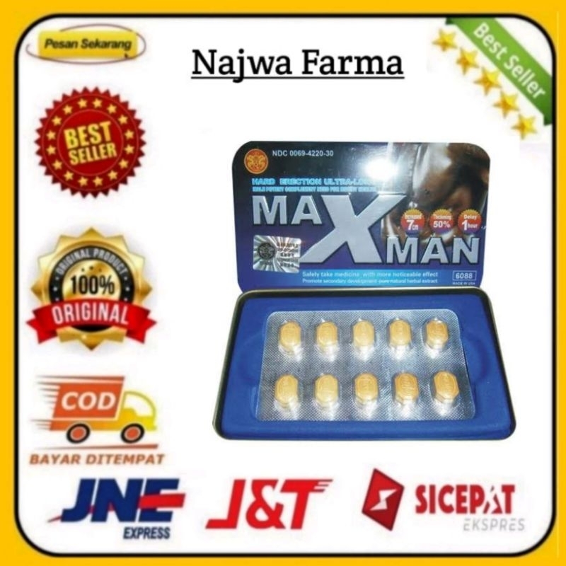 MAXMAN ASLI ISI 10 BUTIR BERGARANSI ORIGINAL