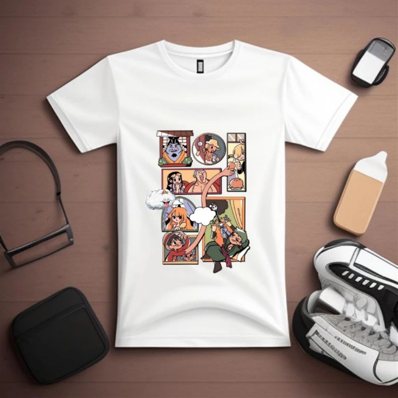 KAOS ONE PIECE PUTIH 001