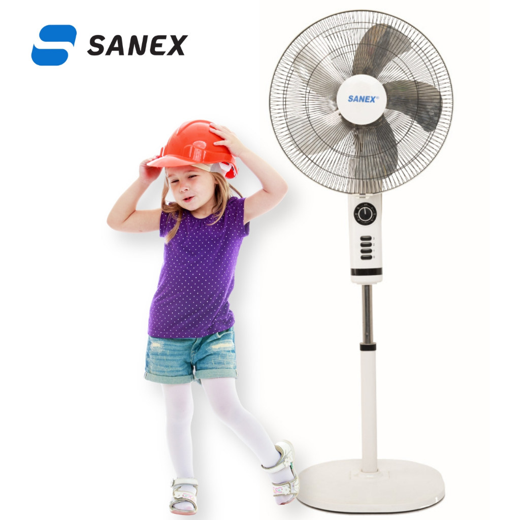 Sanex Kipas Angin Standing FS-1899 18 Inch Kipas Berdiri Besar Tornado Kipas Stand Besi Baling- Bali