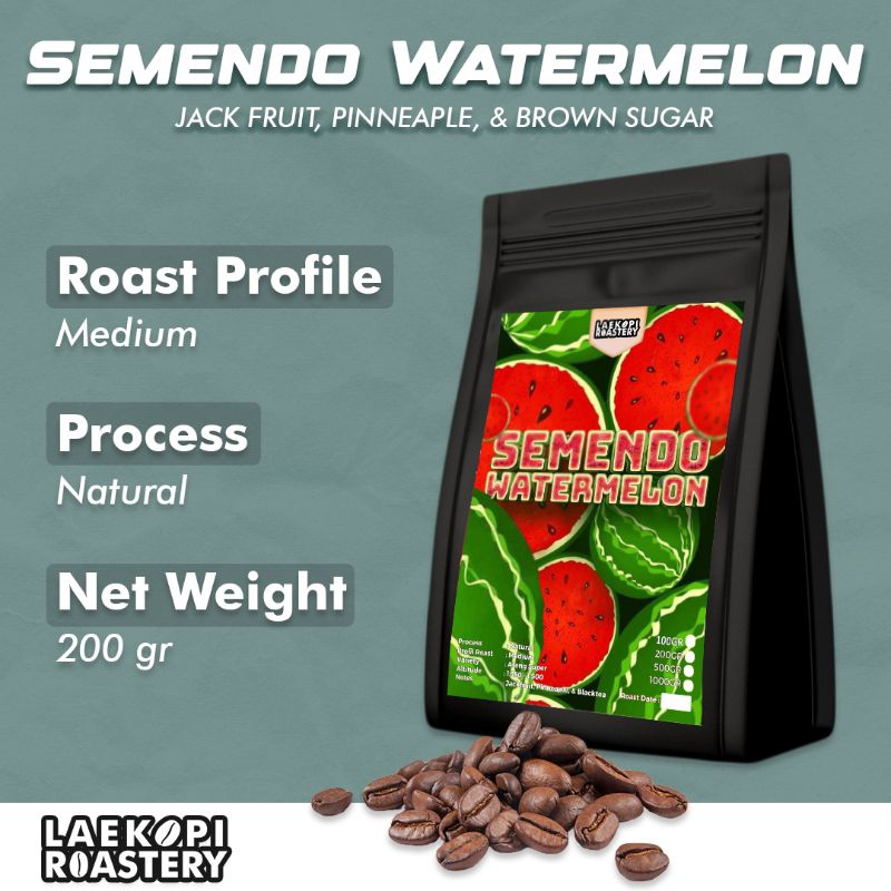 

Biji Kopi Bubuk Arabika SEMENDO WATERMELON Single Origin 200 gram