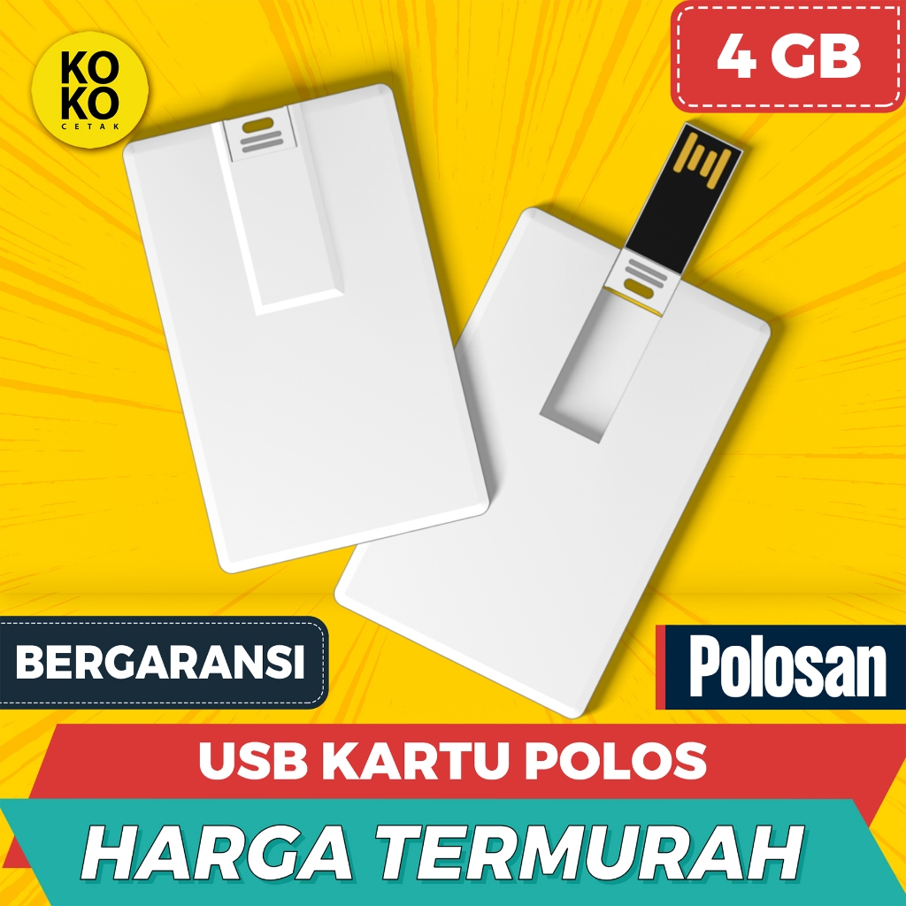 Flashdisk Kartu 4 GB - USB FD Flash Disk Card 4GB - Flashdisk Polos