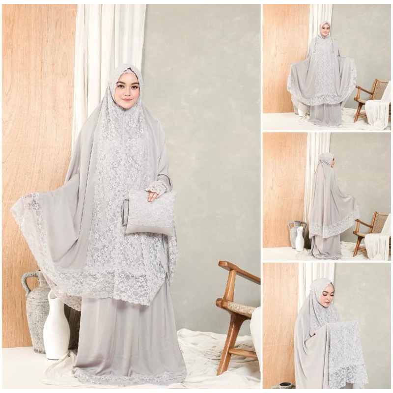 Mukena Zara Silky Premium / Mukena Zara Silky / Mukena Zara / Mukena Dewasa By OLLA SHOP