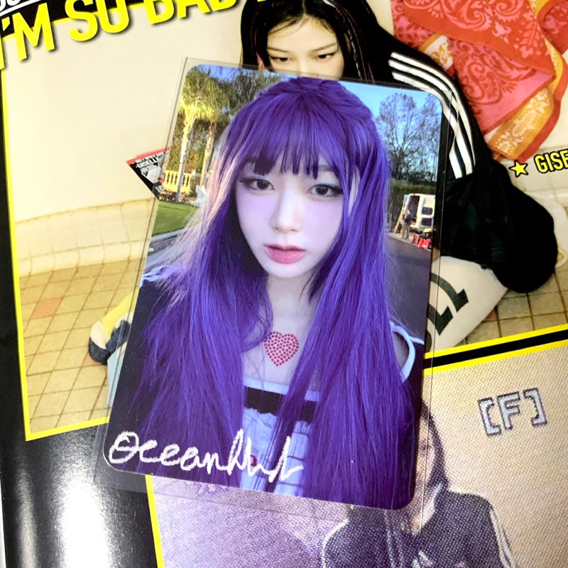 official aespa giselle photocard anime zine spicy version ver vers welcome to my world wtmw album pc