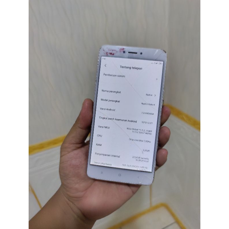 hp second layak pake Xiaomi redmi note 4 ram 3/32