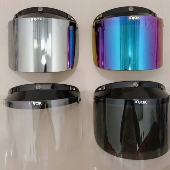 Visor helm kaca helm flat visor Bogo retro injak