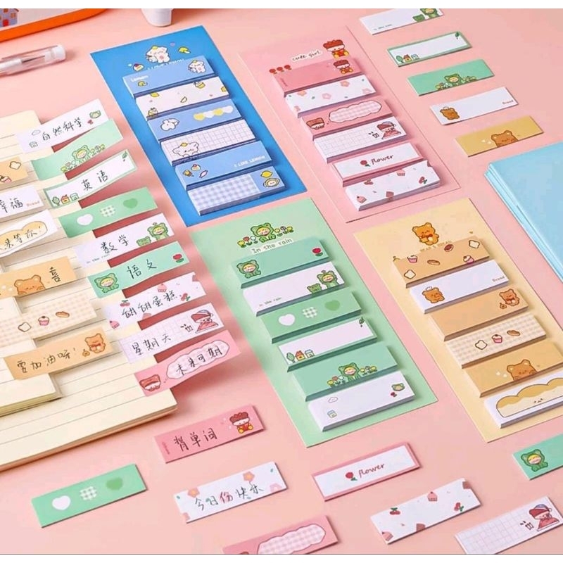 

Sticky notes karakter lucu / tempelan kertas catatan 120 lembar notes kertas tempel karakter