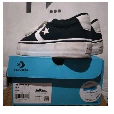 preloved sepatu converse star replay platform original no.36 warna hitam