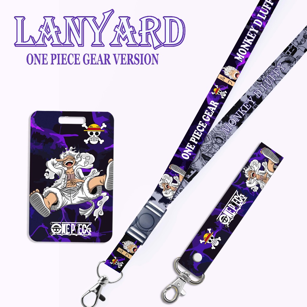 

STRAP LANYARD CARD HOLDER One Piece Gear Gantungan Kunci, Handphone, ID Card