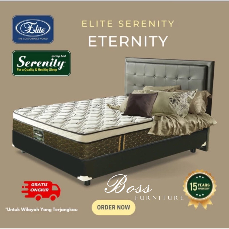 BONUS BANTAL SET Mattrass Kasur Springbed PER Elite Serenity Eternity Pillow Top PROMO