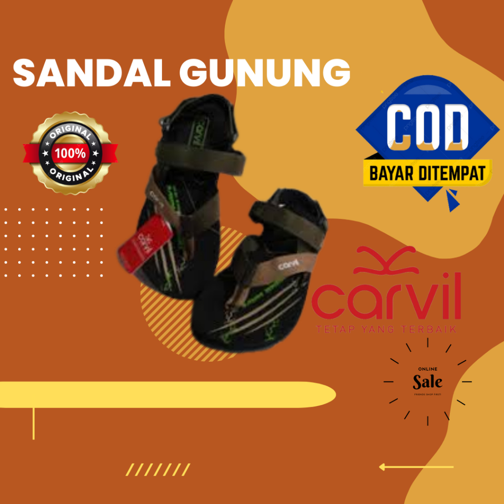 SANDAL GUNUNG PRIA LAKI LAKI COWO CARVIL FUJIMA ORIGINAL