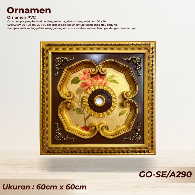 PROMO ORNAMEN LAMPU PVC/ORNAMEN PLAVON PVC/FITTING LAMPU/LAMPU HIAS/ORNAMEN 60x60/BUNGA LAMPU MURAH