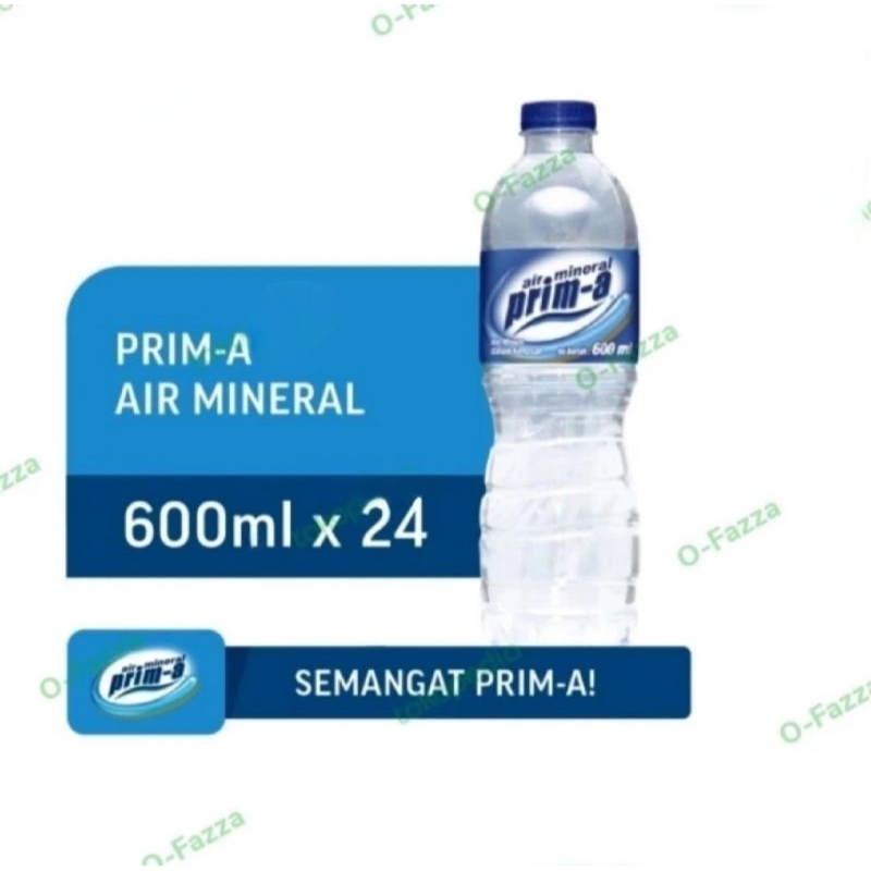 

Prima Mineral 600ml Botol Sedang/tanggung