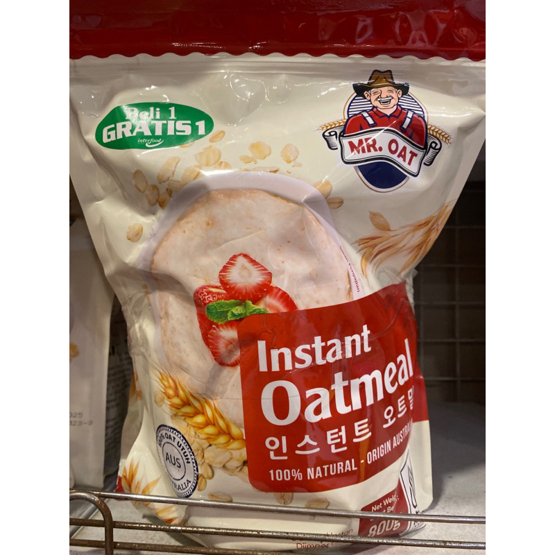 

INSTAN OATMEAL 100% NATURAL - ORIGINAL AUSTRALIA 800G (BELI 1 GRATIS 1)