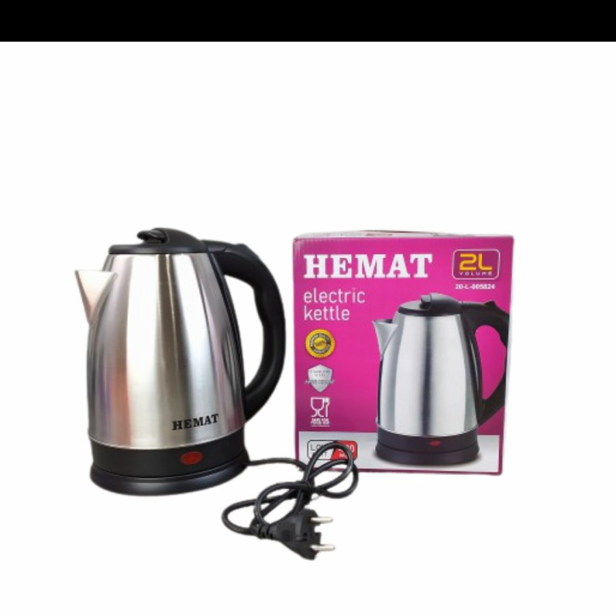 electric kettle HEMAT 400w teko ketel listrik mug 2 Liter low watt