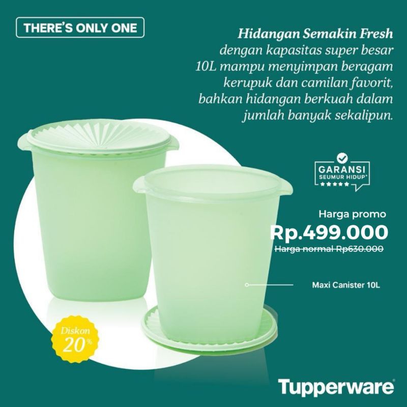 maxi canister 10liter tupperware