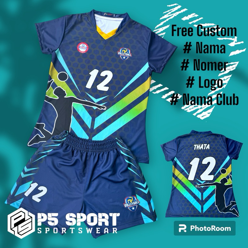 JERSEY VOLI WANITA SMASH NAVY