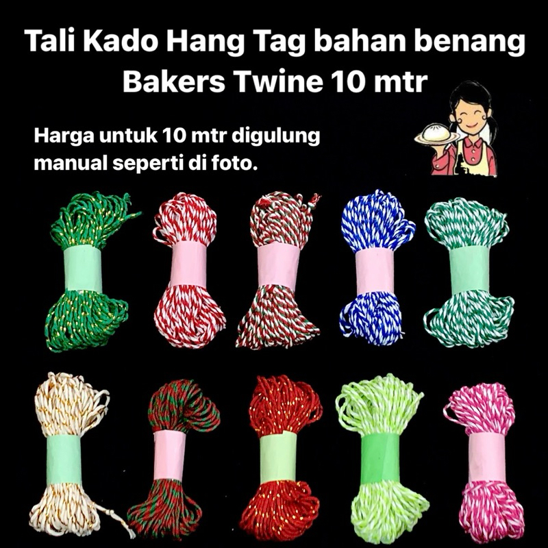

Tali Kado Hang Tag Bahan Benang Bakers Twine 10 meter