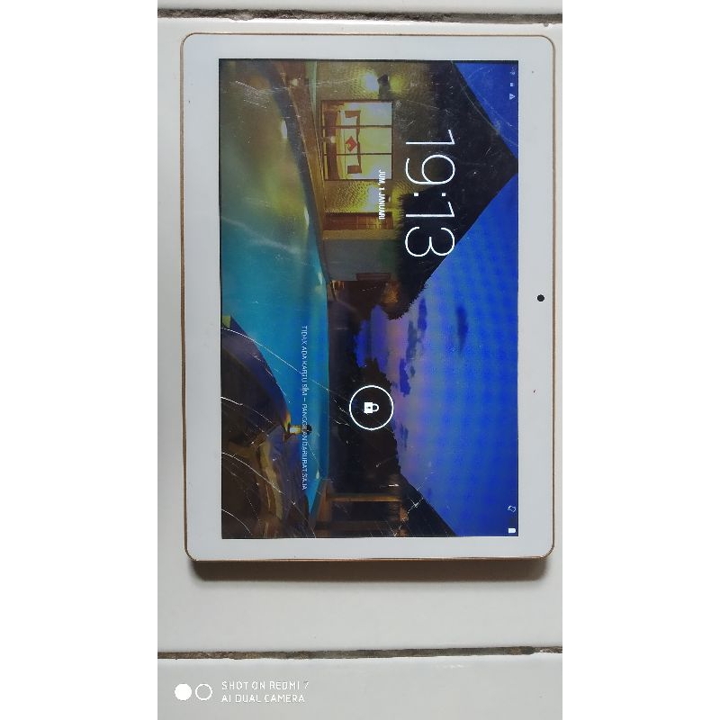 Mesin lcd tablet mediatek 10.1 inch normal batre baterai ada