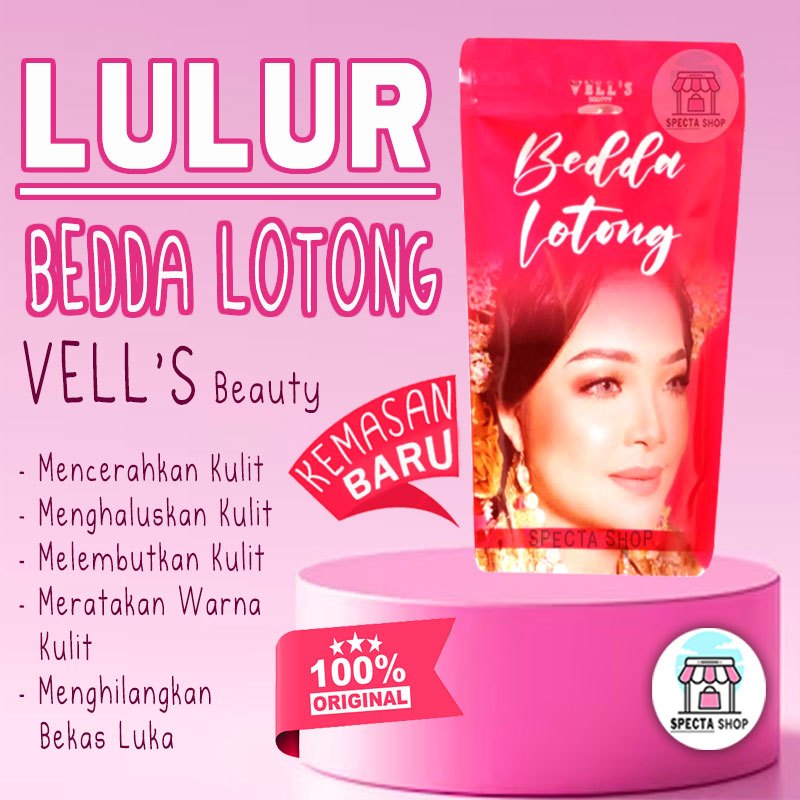 VELLS Lulur Bedda Lotong Vells Beauty Lulur Tubuh Masker Wajah
