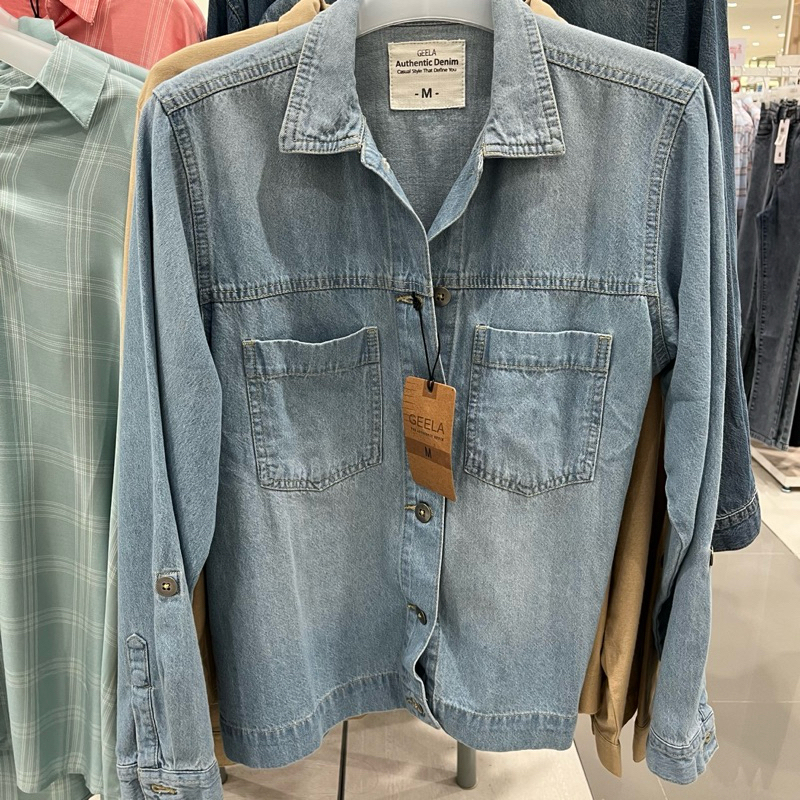 Jaket denim geela ori matahari size s-xxl