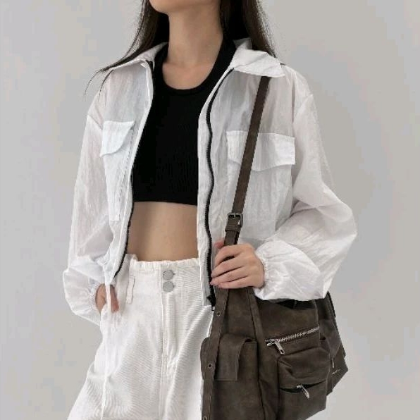 Gratia Collection - Ava Jacket | Jaket Wanita Lengan Panjang | Jaket Parasut