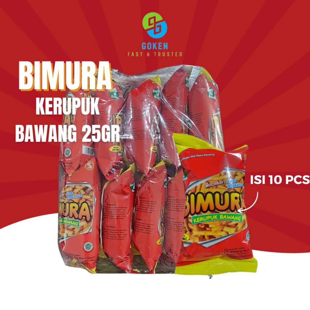 

BIMURA KERUPUK BAWANG 25GR x 10 (1 Pack = isi 10 pcs)