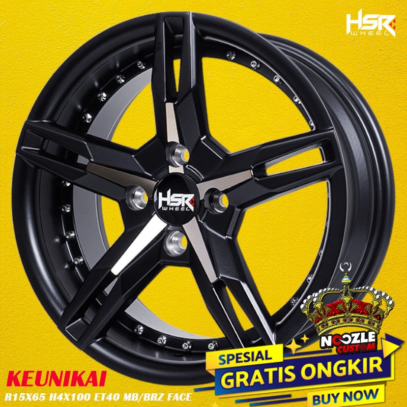 Velg Mobil Agya Datsun Ring 15 Pelek Racing Ring 15 Lubang 4 HSR Terbaru Palang 5