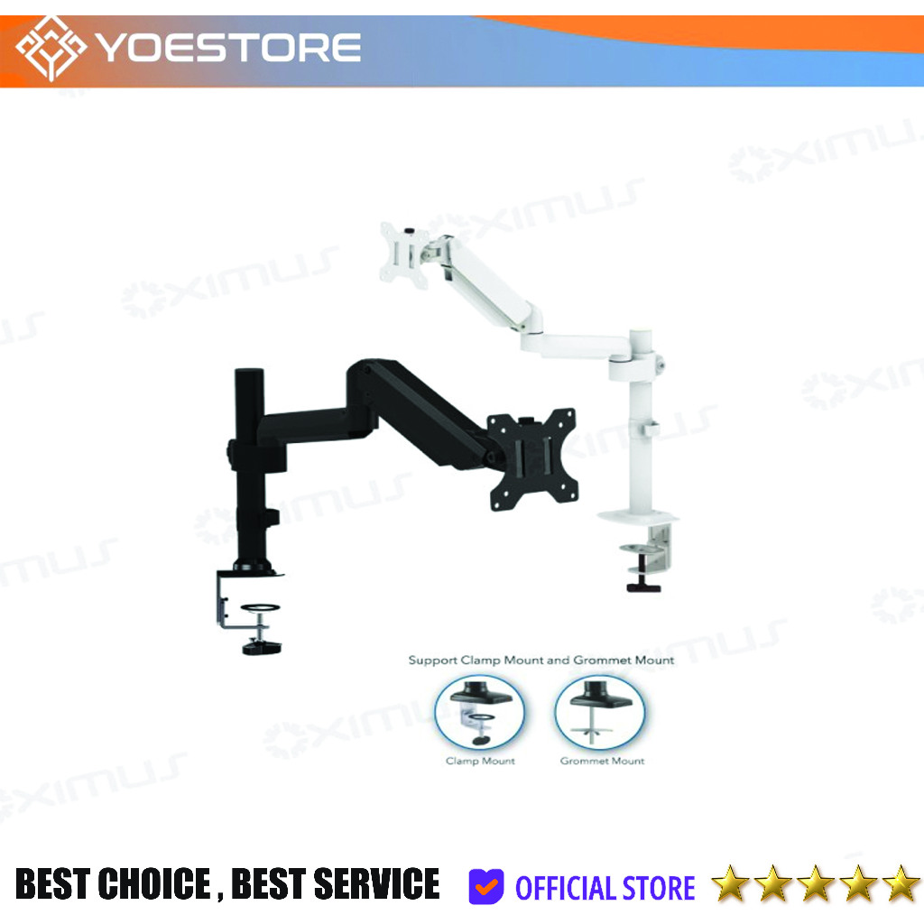 BRACKET MONITOR DESKMOUNT GAS SPRING OXIMUS P100e DAN P200e