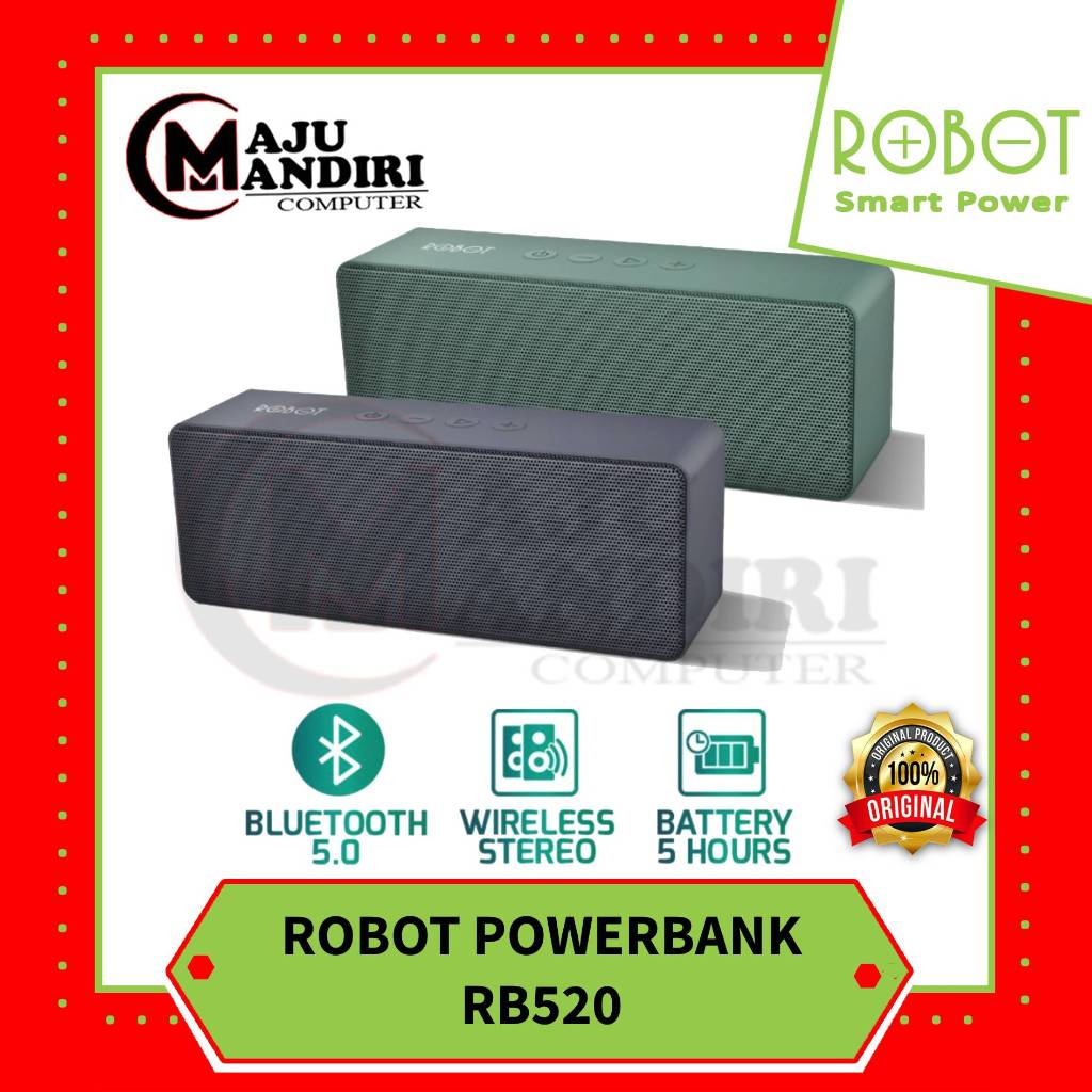SPEAKER BLUETOOTH ROBOT RB520 10 WATT BASS ORIGINAL