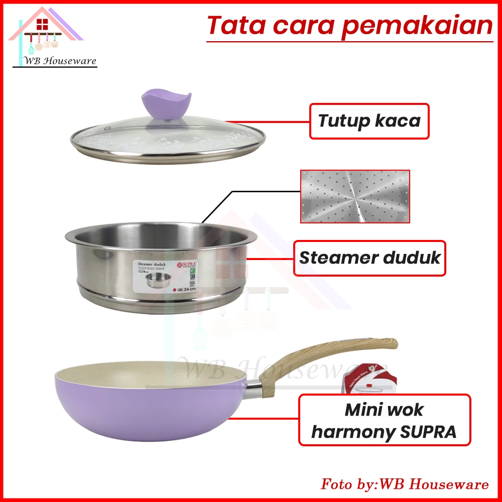 Heaventee.Id Steamer Panci Multifungsi Saringan Kukusan Sauce Pot Stainless 18Cm/20Cm/24Cm/28Cm/32Cm
