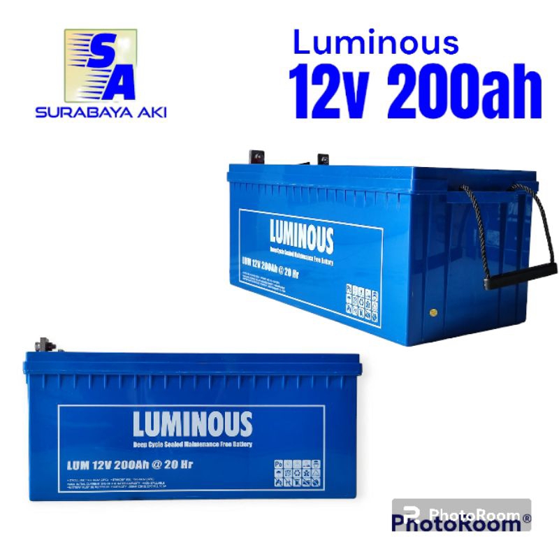 Baterai VRLA  Aki Kering  Baterai Luminous 200ah aki luminous 12v 200 ah AKI BACKUP SOLAR PANEL UPS