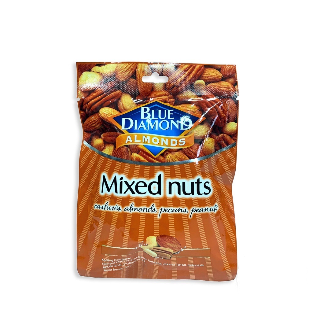 

BLUE DIAMOND Roasted Mixed Nuts 30 Gr Kacang Campur Sangrai